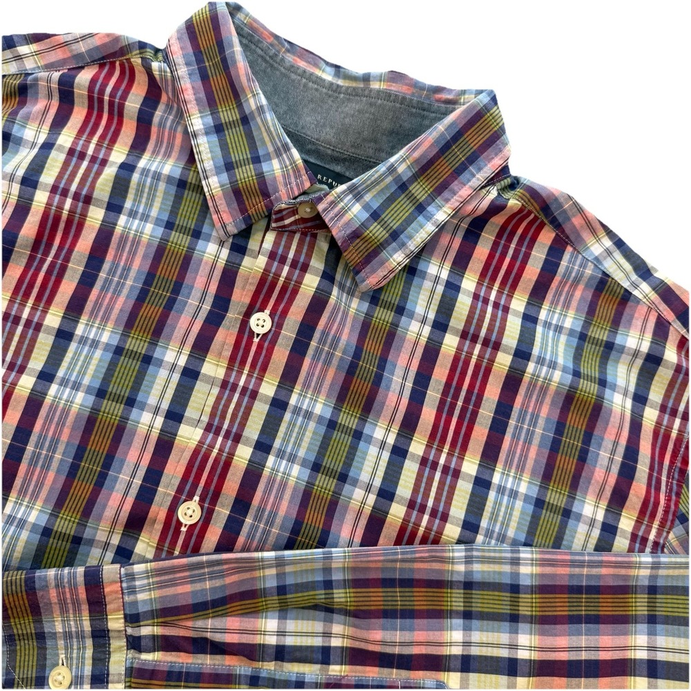 Banana Republic Men's Shirt Sz XL 17/17.5 Long Sleeve Button Down Plaid